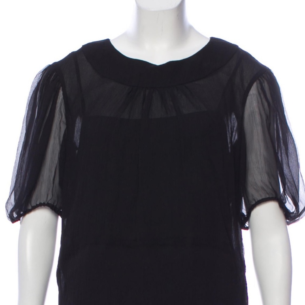 Black Prada Silk Top Size 42